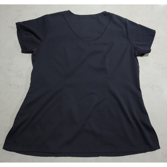 Grey’s Anatomy Scrubs By Barco V-Neck Top Charcoal Gray Woman's Size Large NWOT - Picture 2 of 10